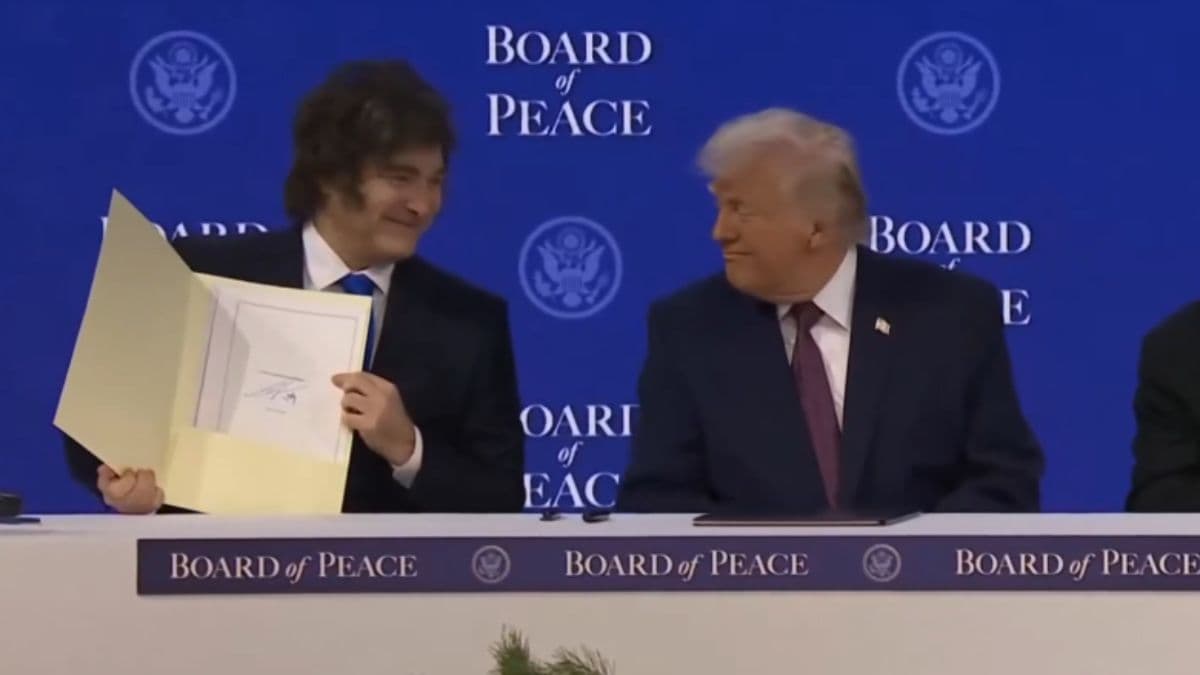 Javier Milei firmó la integración de la Argentina al Consejo de Paz de Donald Trump