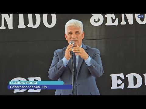San Luis: Claudio Poggi recorre departamentos y refuerza programas educativos, en medio de reclamos salariales