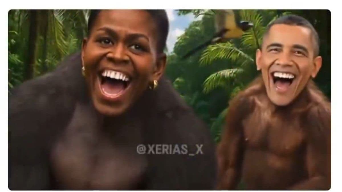 El posteo provocativo de Donald Trump contra los Obama: los mostró como monos