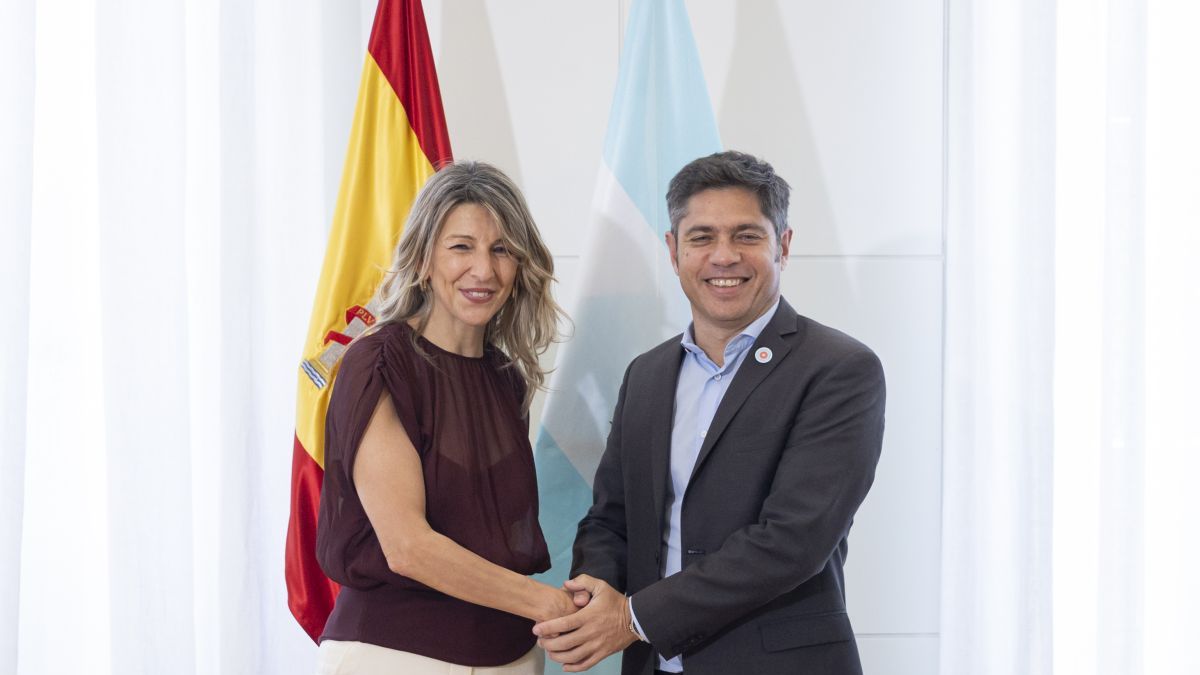 Axel Kicillof viajÃ³ a EspaÃ±a: foto con la vicepresidenta Yolanda DÃ­az y reuniÃ³n con empresarios