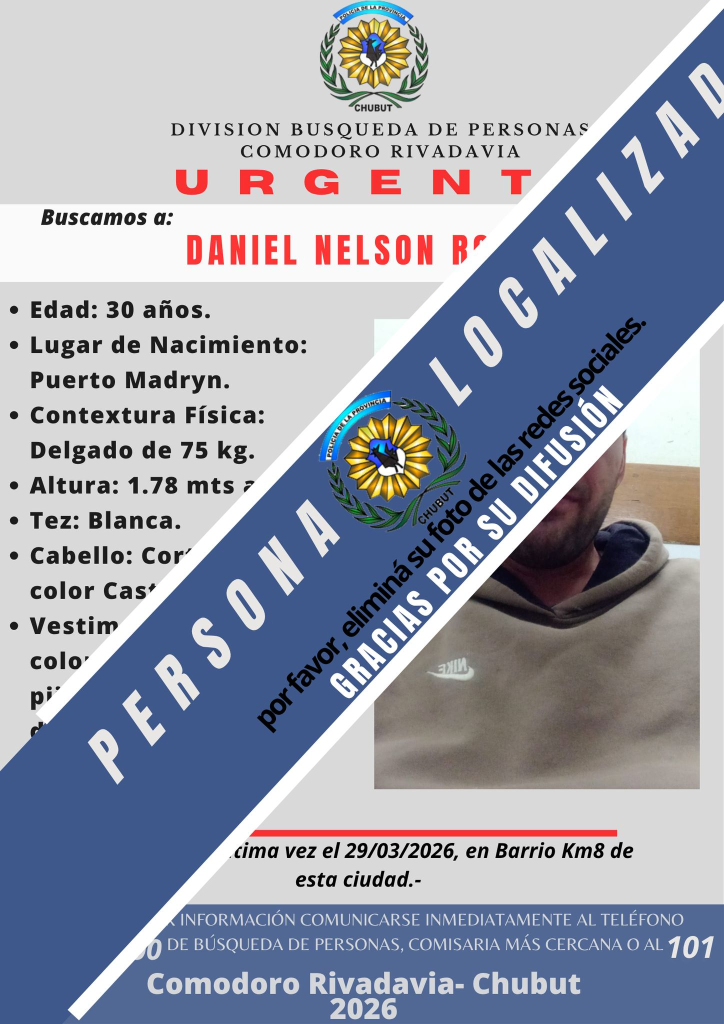 Encontraron en buen estado de salud al vecino buscado en zona norte