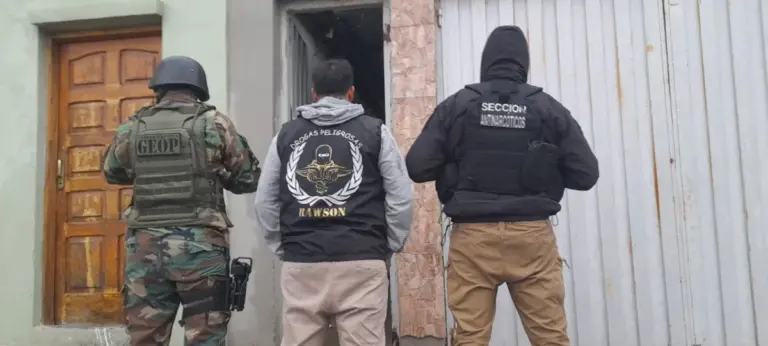 La Policía del Chubut desbarató una banda dedicada al narcomenudeo en Rawson y Playa Unión