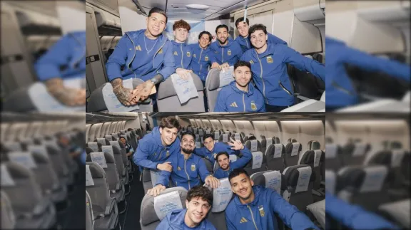 La Selección argentina partió rumbo a Estados Unidos con la ilusión de defender la copa y buscar la cuarta estrella