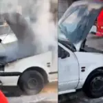 Se incendió un auto mientras circulaba por Rawson