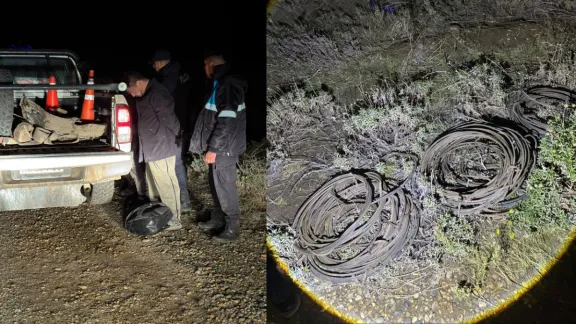 Frustran robo de cables en yacimiento de Ruta 26 con drones: cuatro detenidos